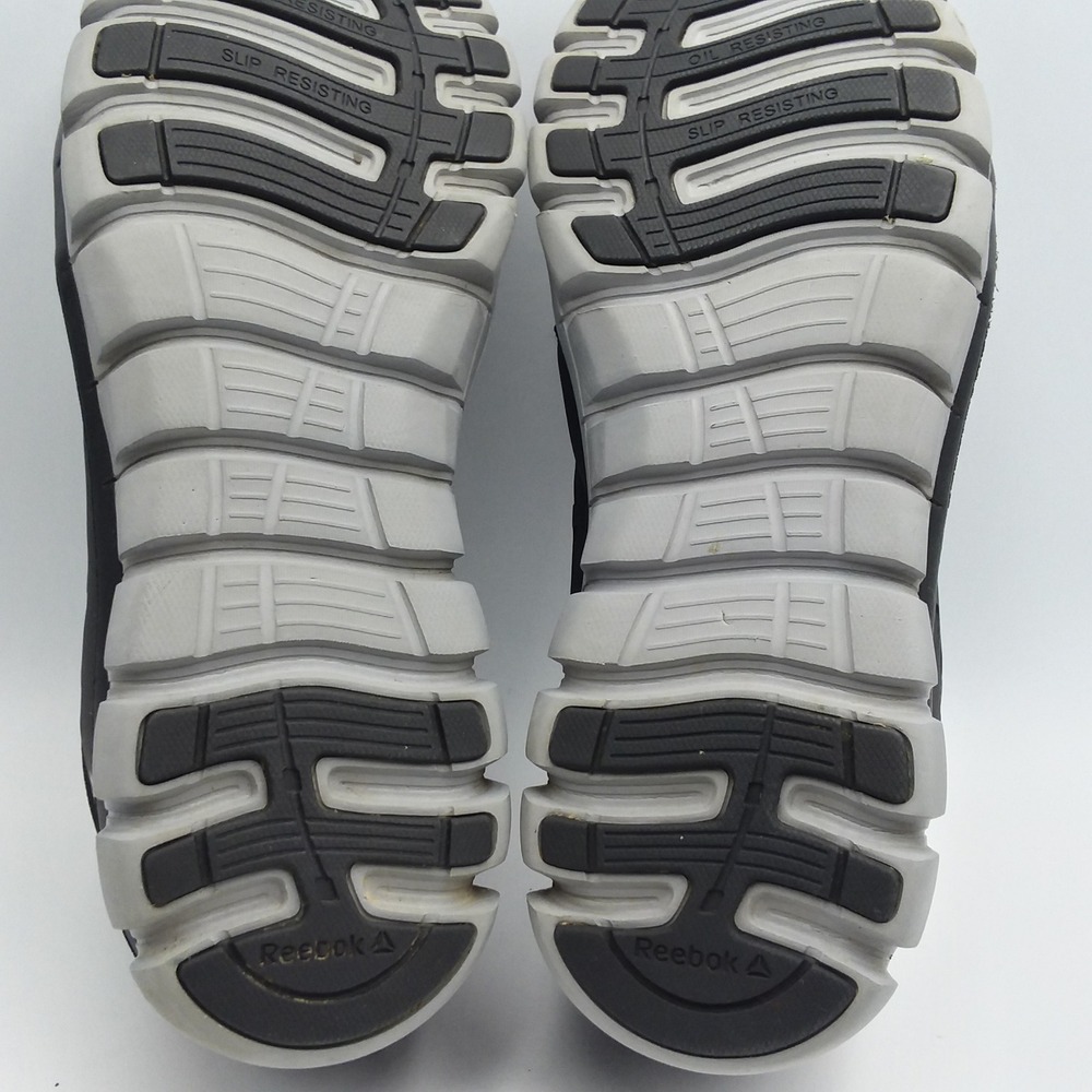 Reebok Sublite Cushion Work Mens 10 Black Alloy Safety Toe Slip Resistant Shoes - Picture 12 of 14